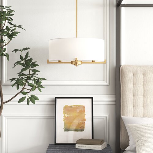 Joss & Main Perth 4 - Light Dimmable Drum Chandelier & Reviews | Wayfair